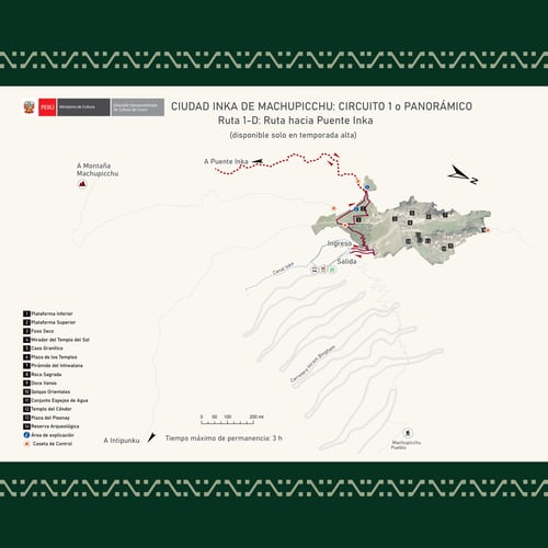 Circuito 1 (Panorámico) – Ruta 1-D Ruta Puente Inka (disponible solo en Temporada Alta)