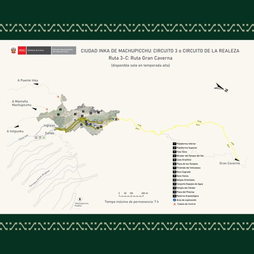 Circuito 3 (Machupicchu Realeza) – Ruta 3-C Ruta Gran Caverna (disponible solo en Temporada Alta)