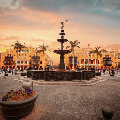 Ubicación de la Plaza de Armas de Lima