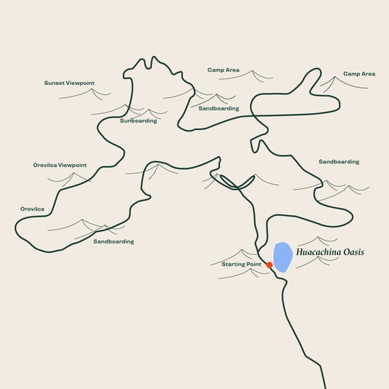 Huacachina Oasis map