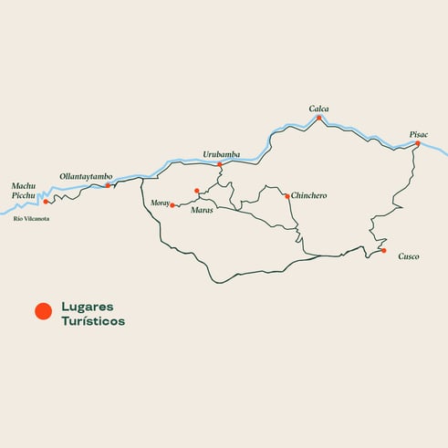 mapa del valle sagrado