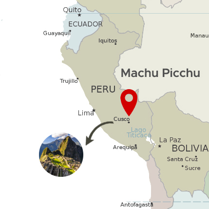 Machu Picchu Map in Peru