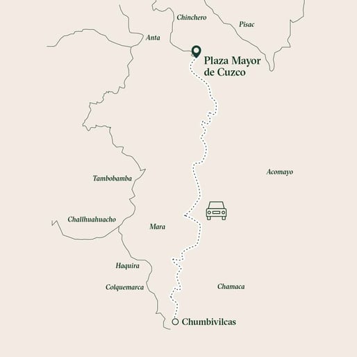 Mapa plaza cusco a chumbivilcas