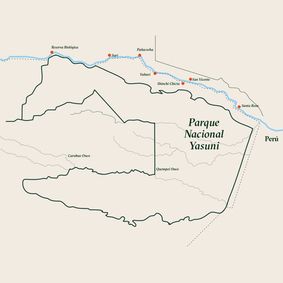 Yasuní National Park map