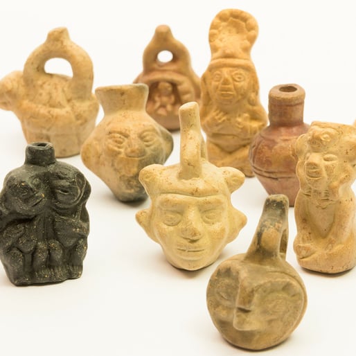 cabezas cerámica inca