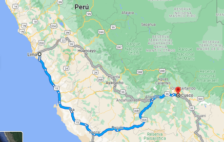 lima to cusco by car